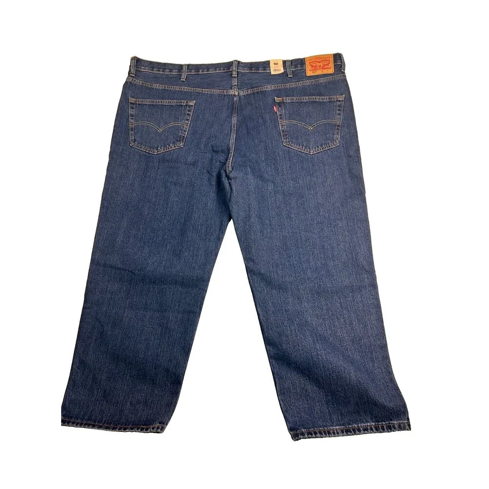 Levis 550 Jeans Mens 52X28 Relaxed Fit 100% Cotton Pants Dark Wash Straight Leg